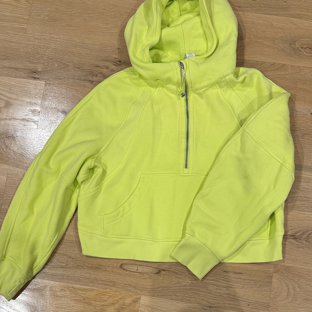 Lululemon Lemon Lime Half Zip Hoodie